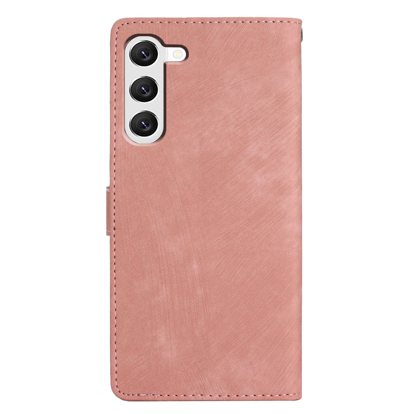 For Samsung Galaxy S24 Case Leather Wallet Stand Phone Cover - Rose Gold