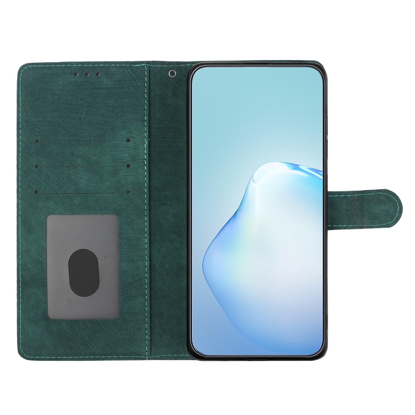 For Samsung Galaxy S24 Ultra Case Skin-touch Wallet Leather Phone Cover - Green