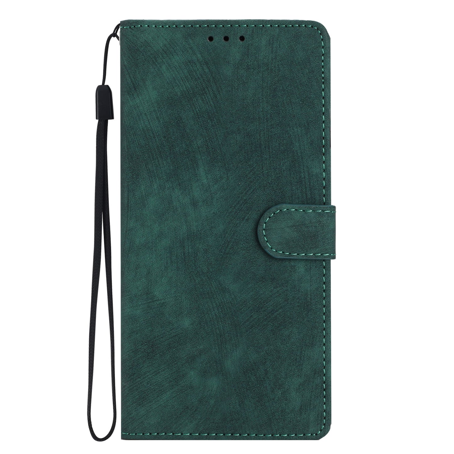 For Samsung Galaxy S24 Ultra Case Skin-touch Wallet Leather Phone Cover - Green