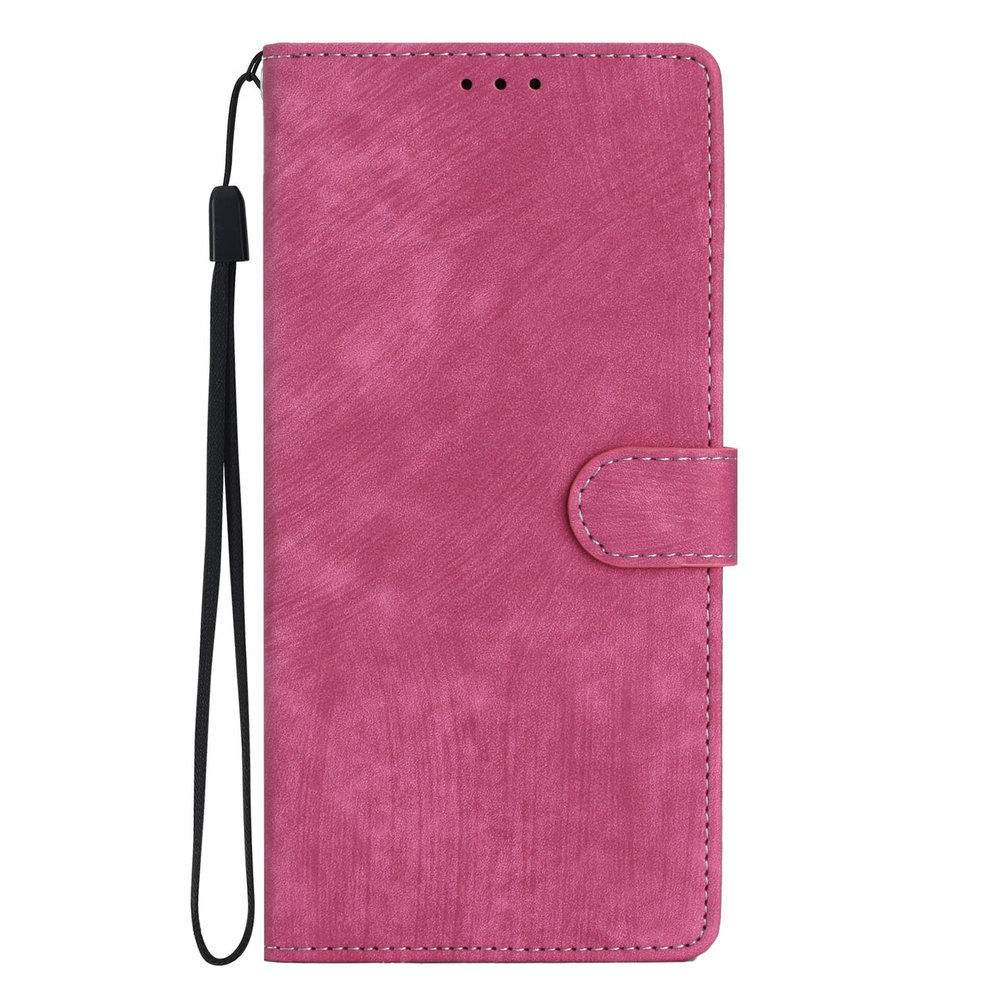 For Samsung Galaxy S24 Ultra Case Skin-touch Wallet Leather Phone Cover - Rose