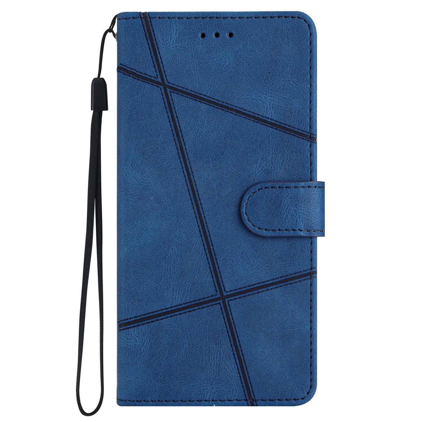 For Samsung Galaxy S24 Ultra Case Crazy Horse Texture Phone Wallet Cover - Blue
