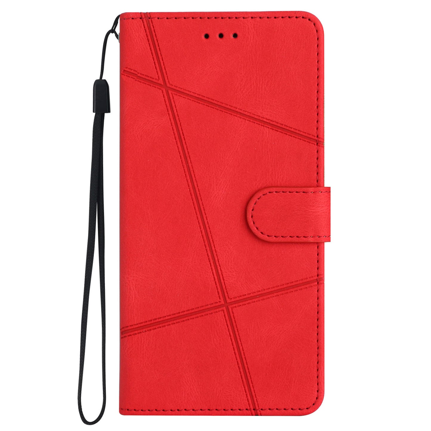 For Samsung Galaxy S24 Ultra Case Crazy Horse Texture Phone Wallet Cover - Red
