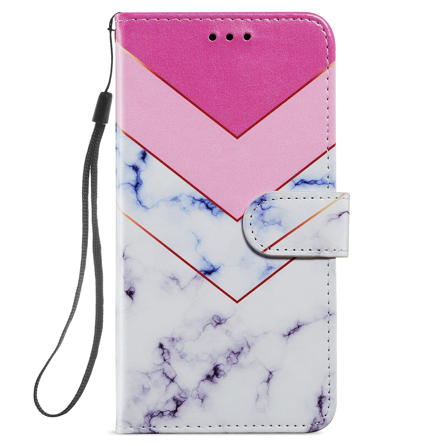 For Samsung Galaxy S24 Case Pattern Printing PU Leather Stand Phone Cover - Smoke Marble