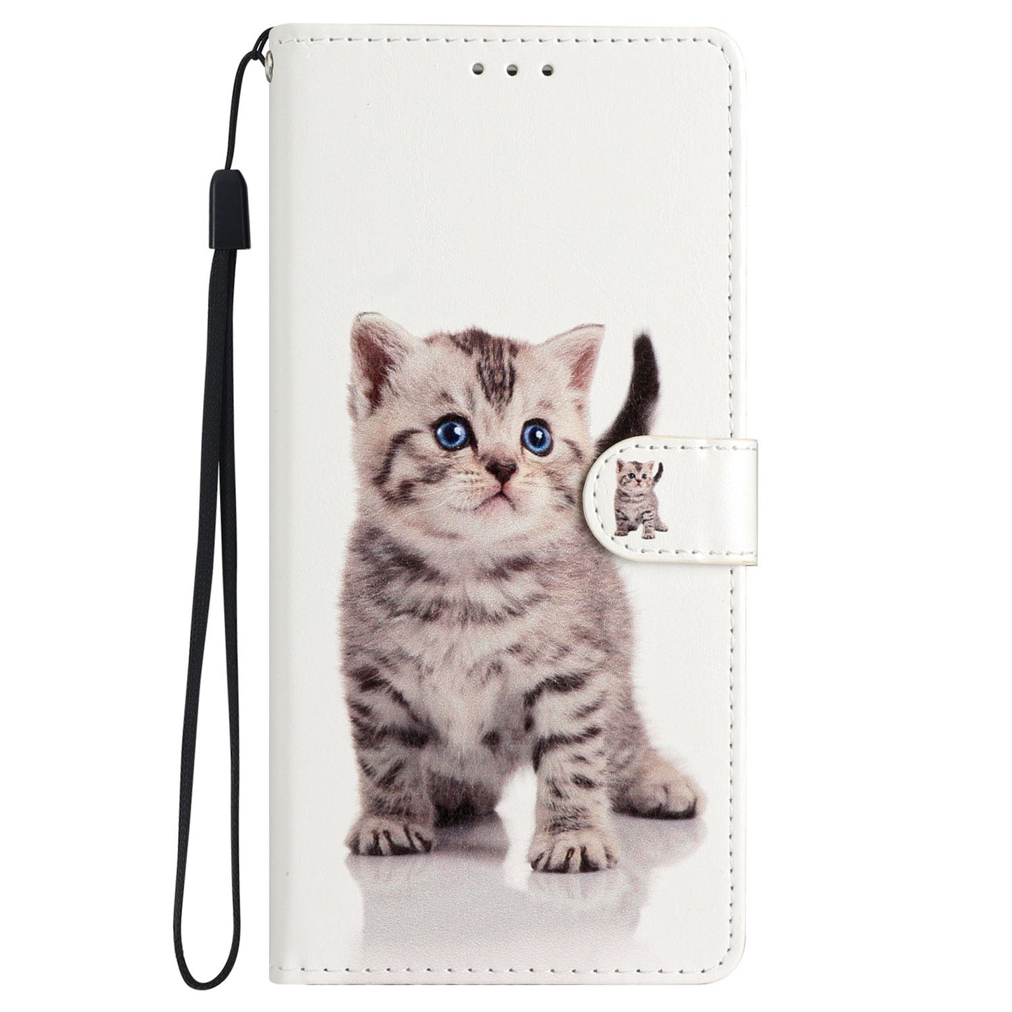 For Samsung Galaxy S24+ Case Pattern Printing PU Leather Wallet Phone Cover - Cute Cat
