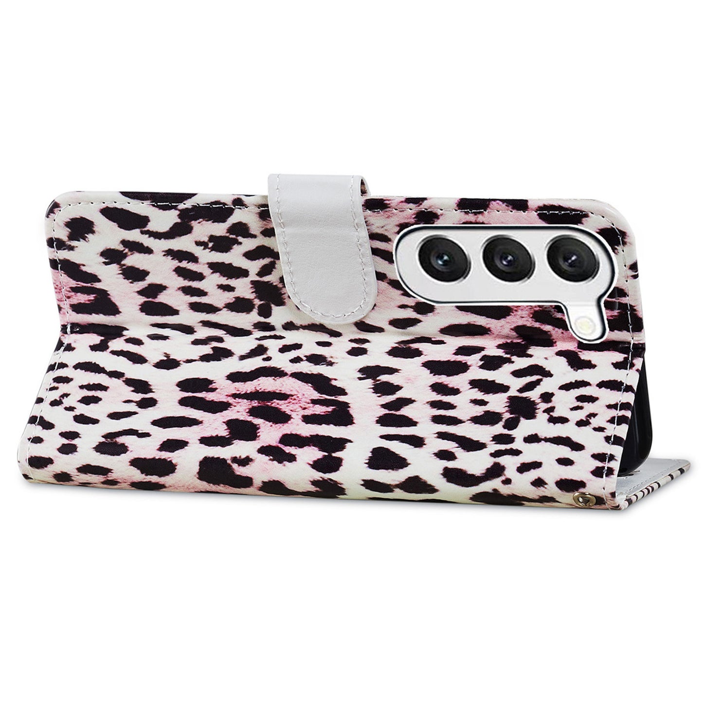 For Samsung Galaxy S24+ Case Pattern Printing PU Leather Wallet Phone Cover - Leopard