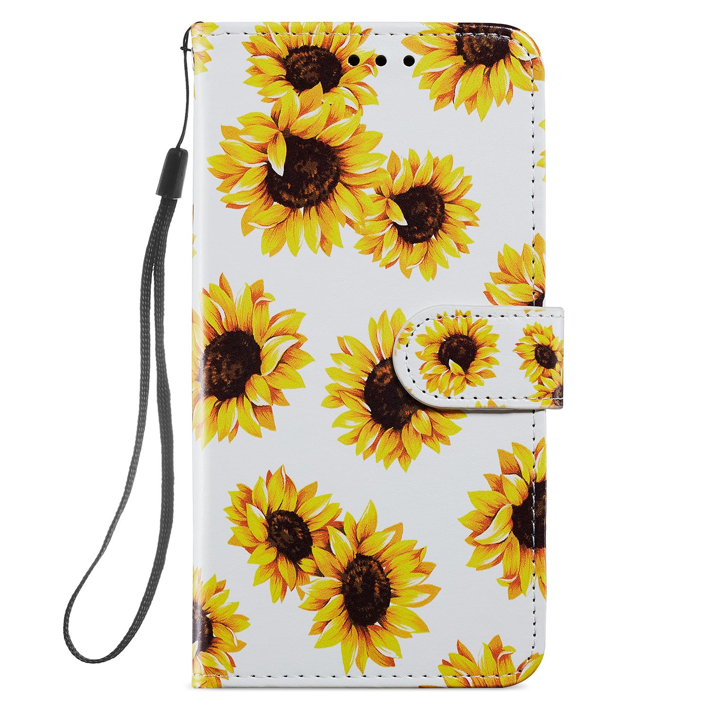 For Samsung Galaxy S24 Ultra Case PU Leather Flip Pattern Printing Phone Cover - Sunflower