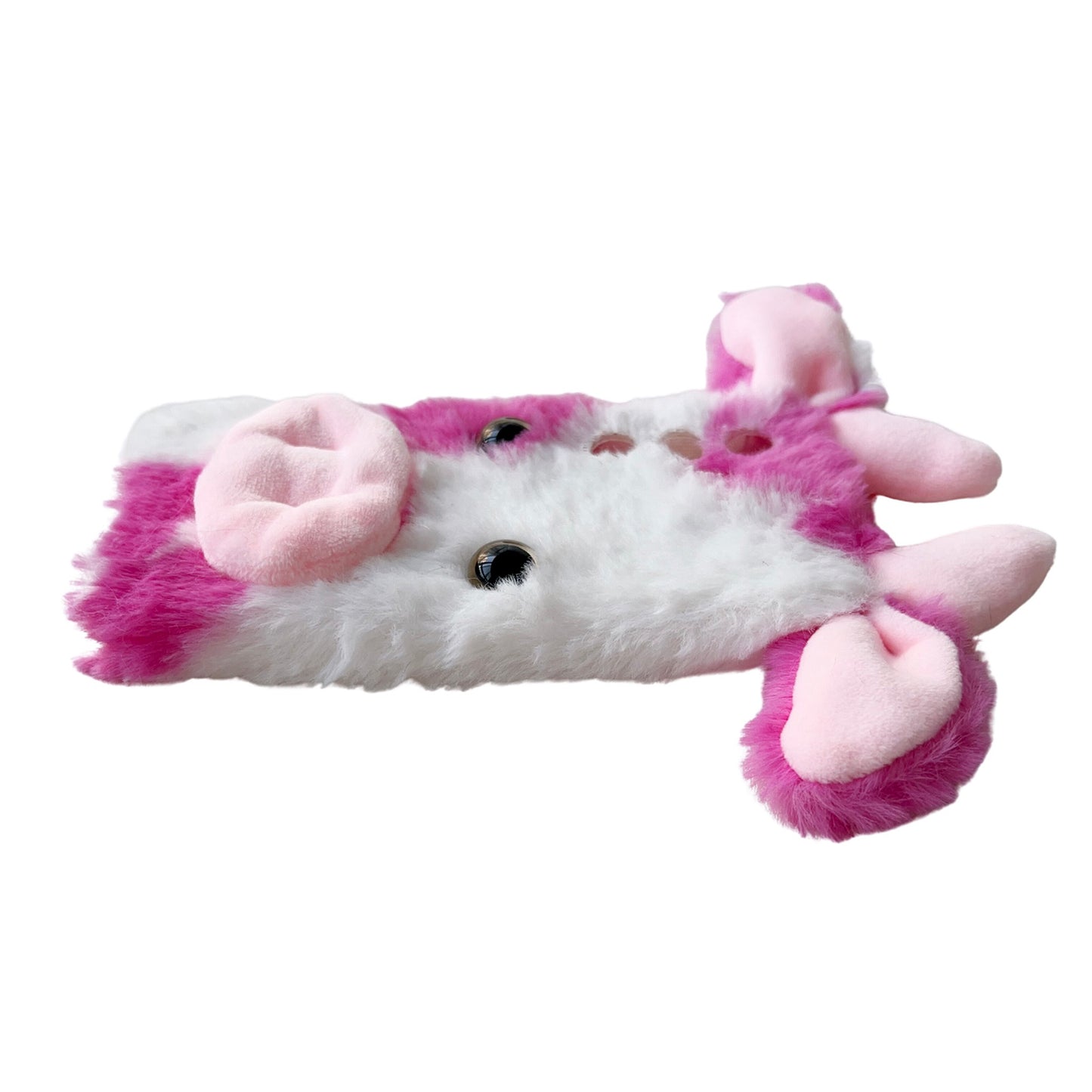 For Samsung Galaxy S24 Case Cute Stylish Cows Ear Furry Soft TPU Case - Red