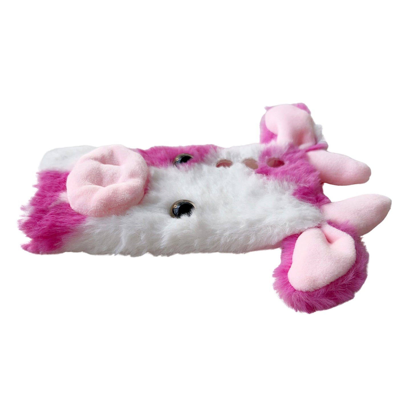 For Samsung Galaxy S24 Case Cute Stylish Cows Ear Furry Soft TPU Case - Black