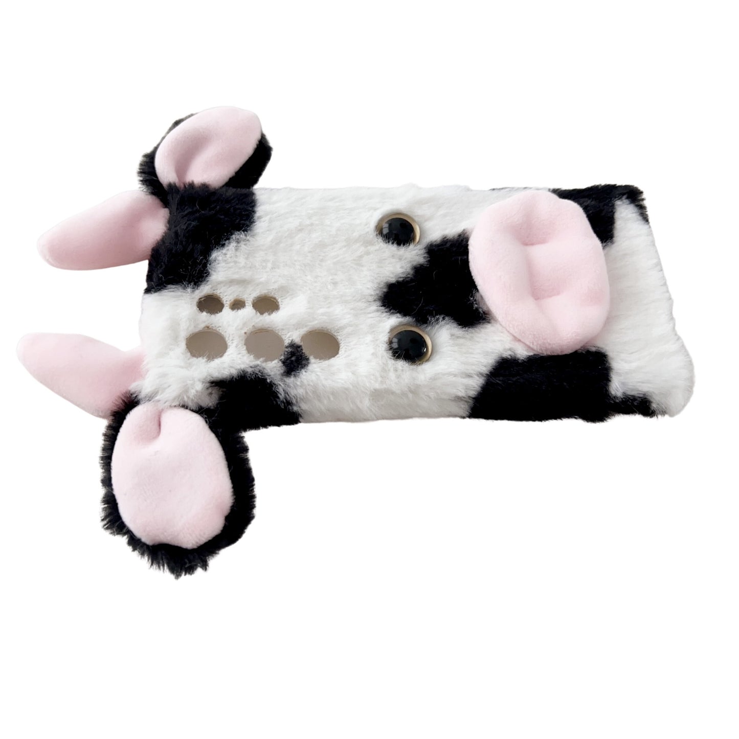 For Samsung Galaxy S24 Ultra Slim Case Fluffy Cows Ear Soft TPU Phone Case - Red