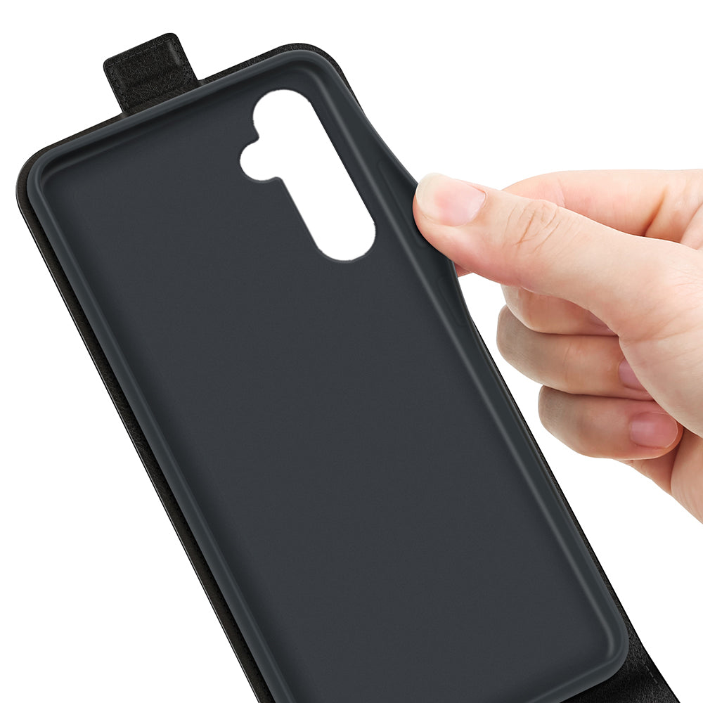 For Samsung Galaxy S24 Case Vertical Flip Leather Card Slot Phone Cover - Black