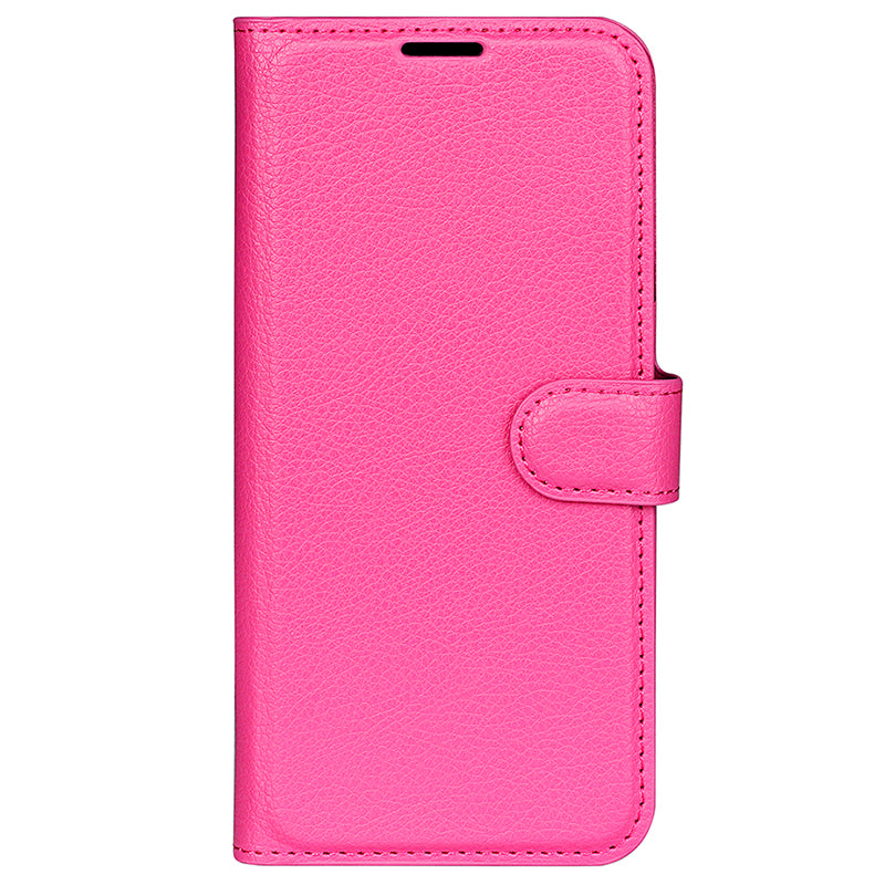 For Samsung Galaxy S24+ Case Wallet Stand Litchi Texture Phone Cover - Rose