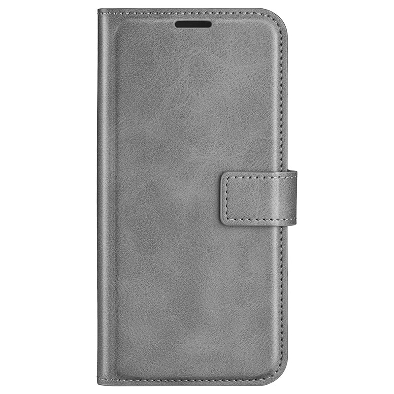 For Samsung Galaxy S24+ Case PU Leather Flip Stand Wallet Phone Cover - Grey