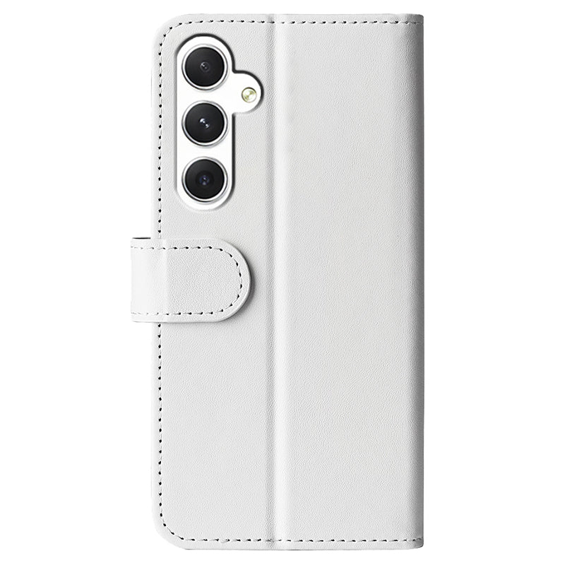 For Samsung Galaxy S24+ Case Crazy Horse Texture Magnetic Flip Phone Cover - White