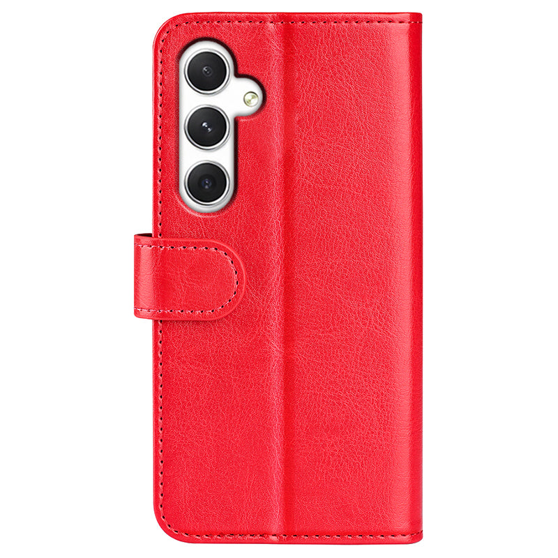 For Samsung Galaxy S24 Case Flip PU Leather Wallet Phone Cover - Red