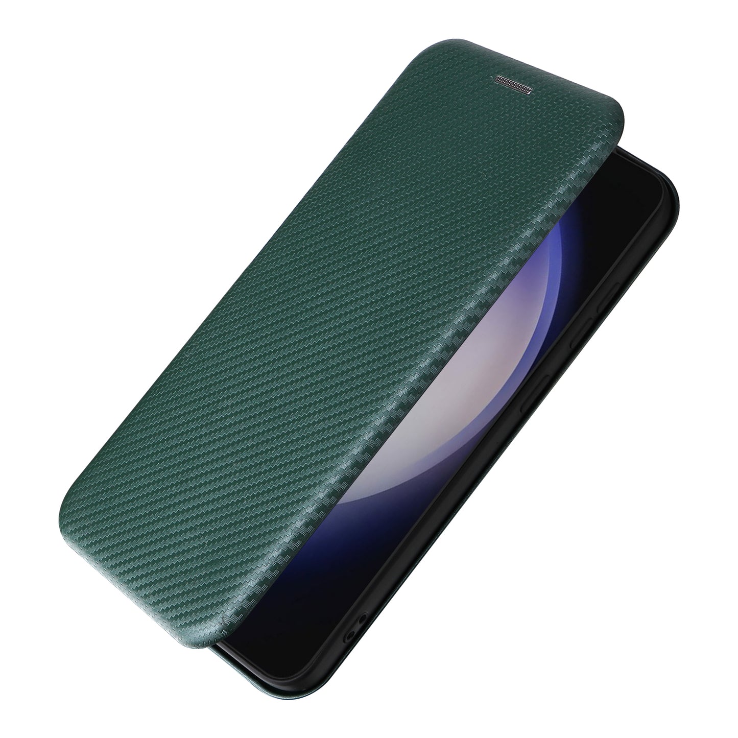 For Samsung Galaxy S24+ Case Card Holder Shockproof Leather Phone Protector - Green