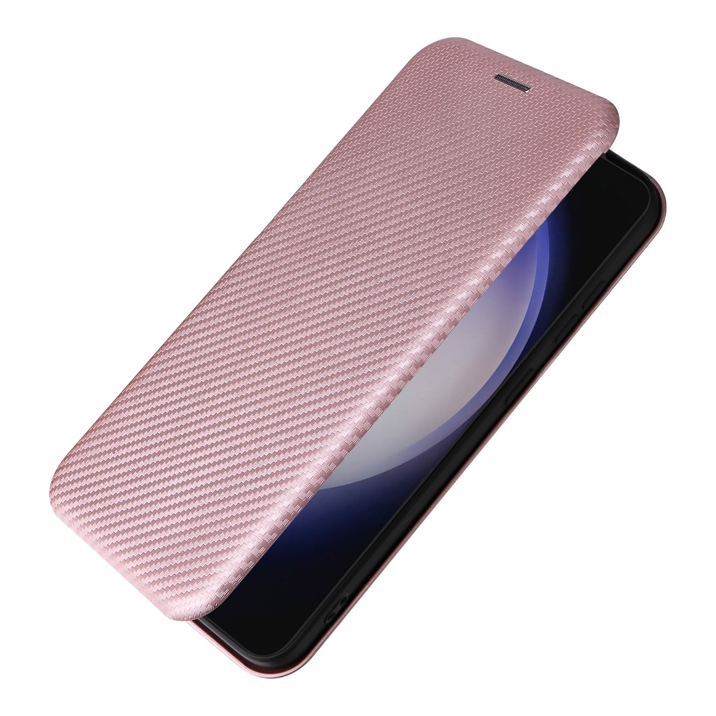 For Samsung Galaxy S24+ Case Card Holder Shockproof Leather Phone Protector - Rose Gold