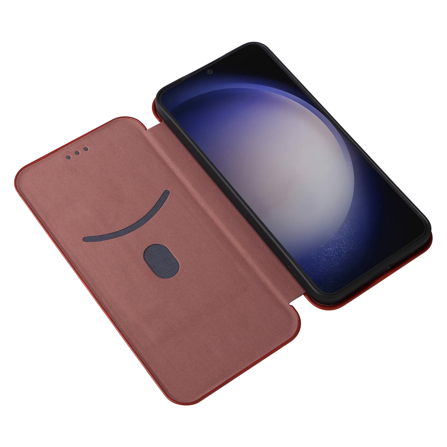 For Samsung Galaxy S24+ Case Card Holder Shockproof Leather Phone Protector - Red
