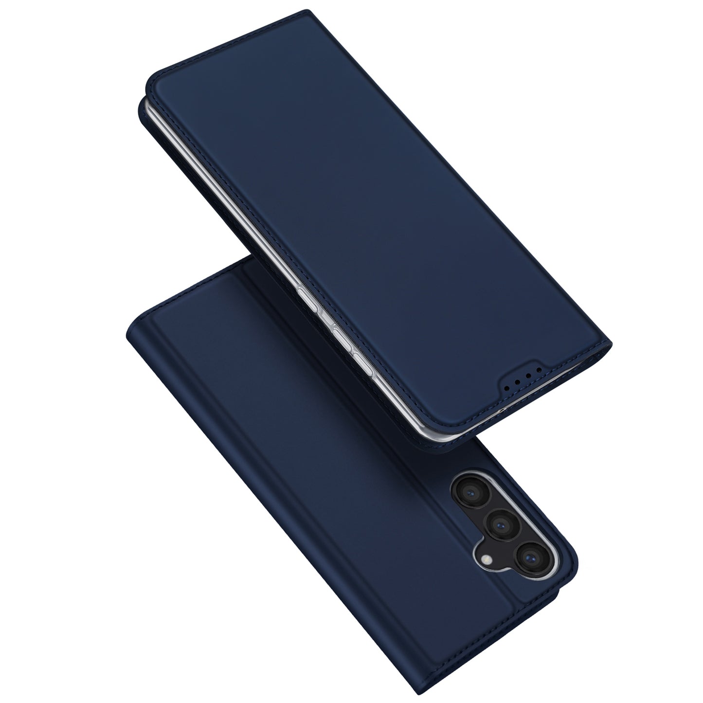 DUX DUCIS Skin Pro Series For Samsung Galaxy S24 Case Card Holders PU Leather Phone Cover - Blue