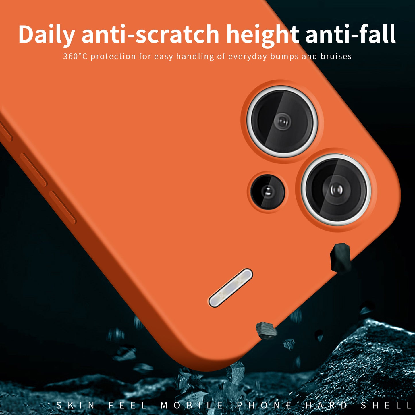 MOFI JK Qin Series For Xiaomi Redmi Note 13 Pro+ Case Matte TPU+Acrylic Phone Back Cover - Black