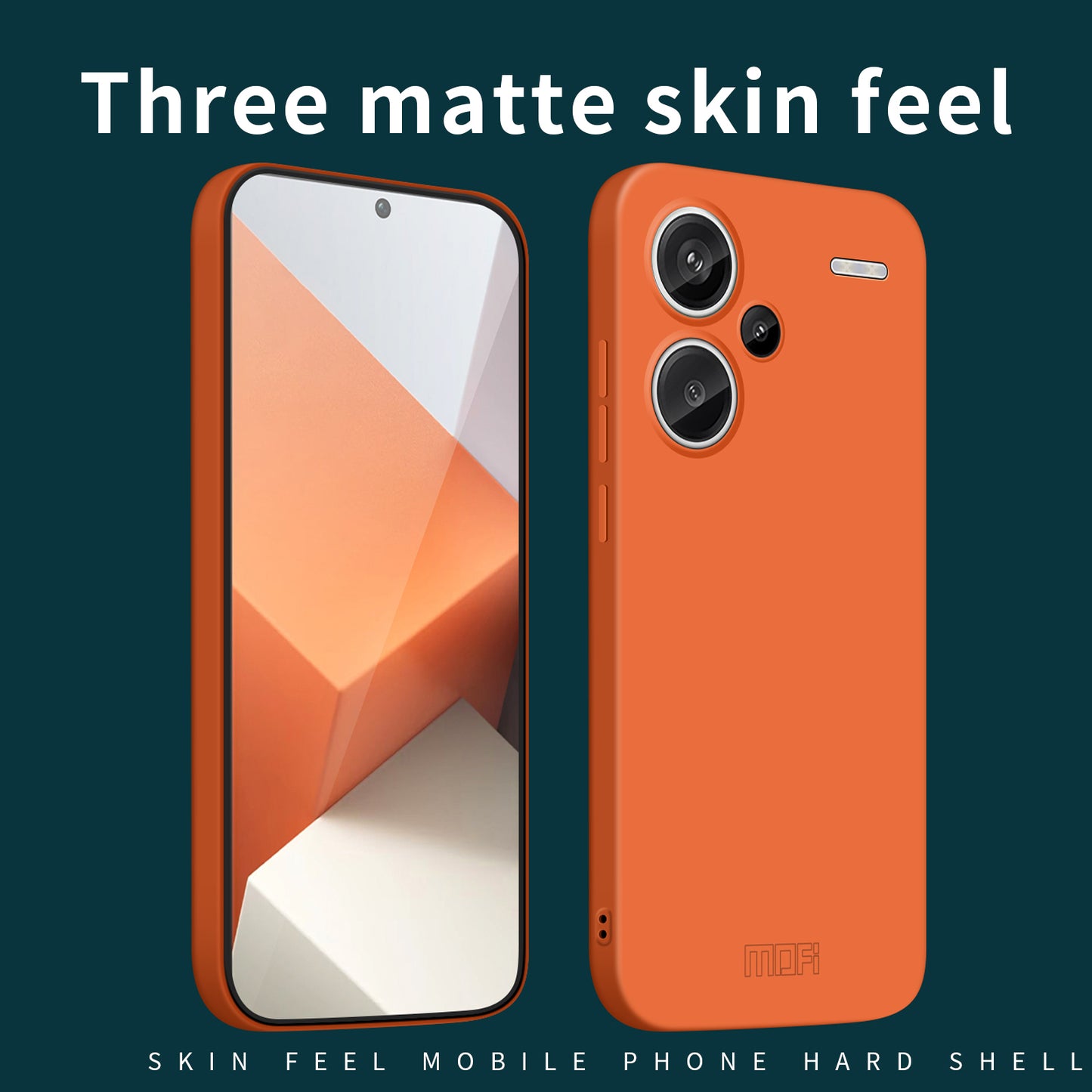 MOFI JK Qin Series For Xiaomi Redmi Note 13 Pro+ Case Matte TPU+Acrylic Phone Back Cover - Pink