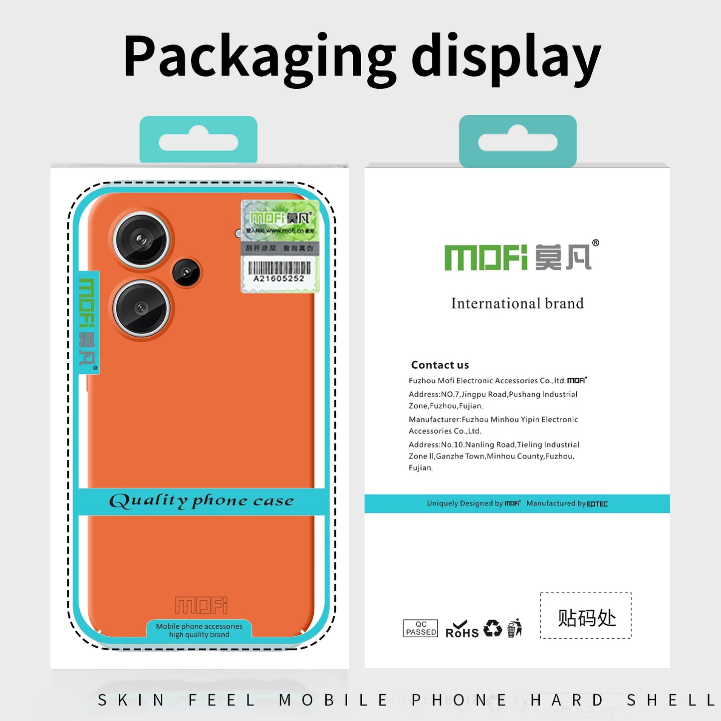 MOFI JK Qin Series For Xiaomi Redmi Note 13 Pro+ Case Matte TPU+Acrylic Phone Back Cover - Pink