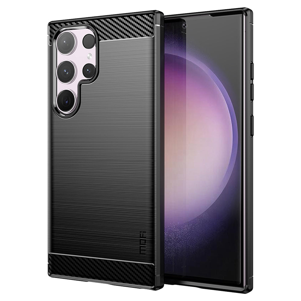 MOFI JK TPU Series-1 For Samsung Galaxy S24 Ultra TPU Case Brushed Phone Cover - Black