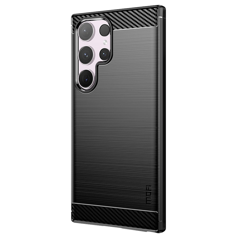 MOFI JK TPU Series-1 For Samsung Galaxy S24 Ultra TPU Case Brushed Phone Cover - Black