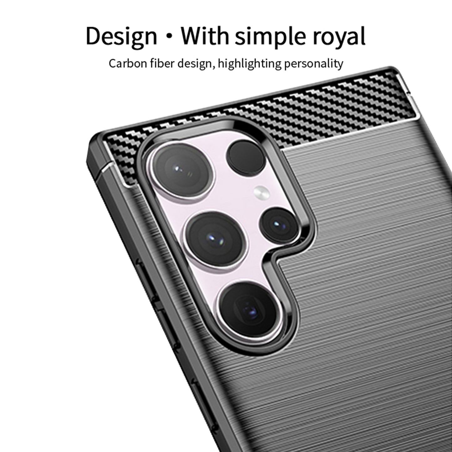 MOFI JK TPU Series-1 For Samsung Galaxy S24 Ultra TPU Case Brushed Phone Cover - Red
