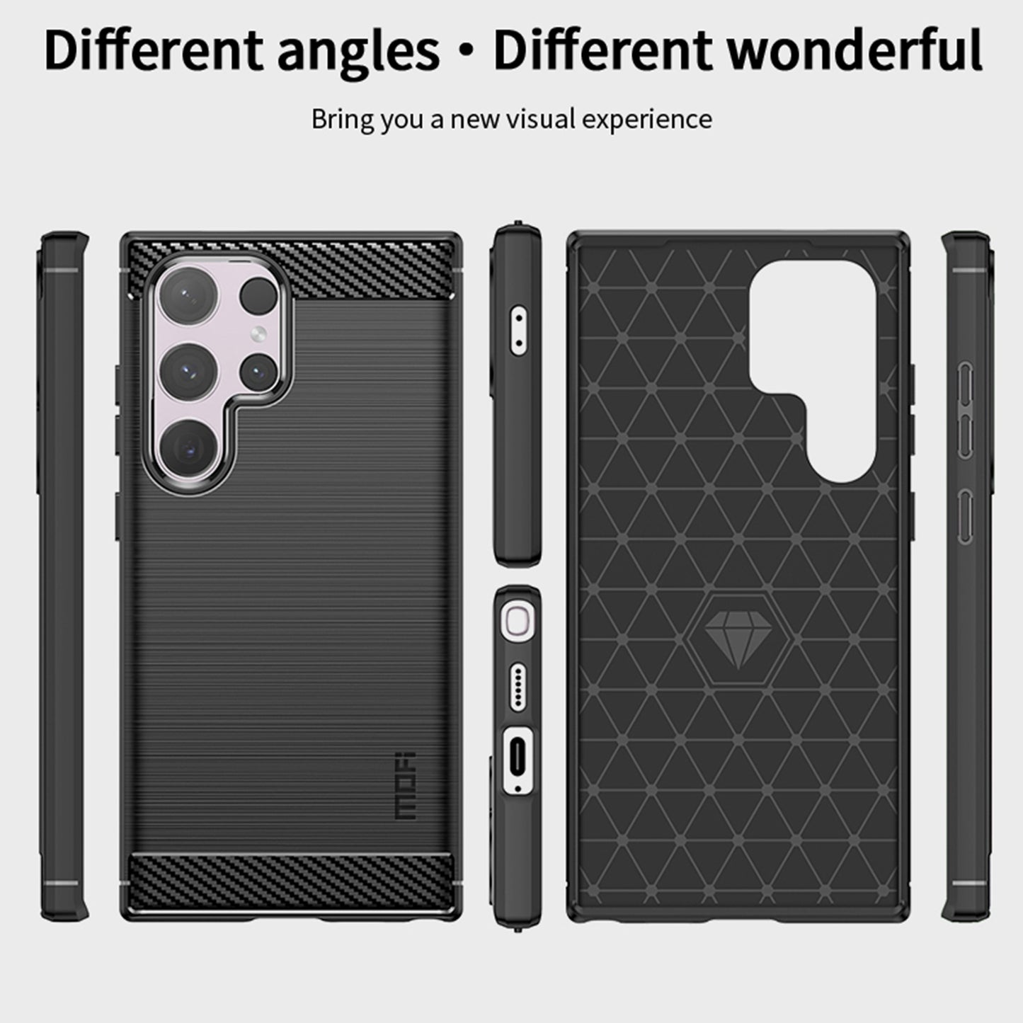 MOFI JK TPU Series-1 For Samsung Galaxy S24 Ultra TPU Case Brushed Phone Cover - Red