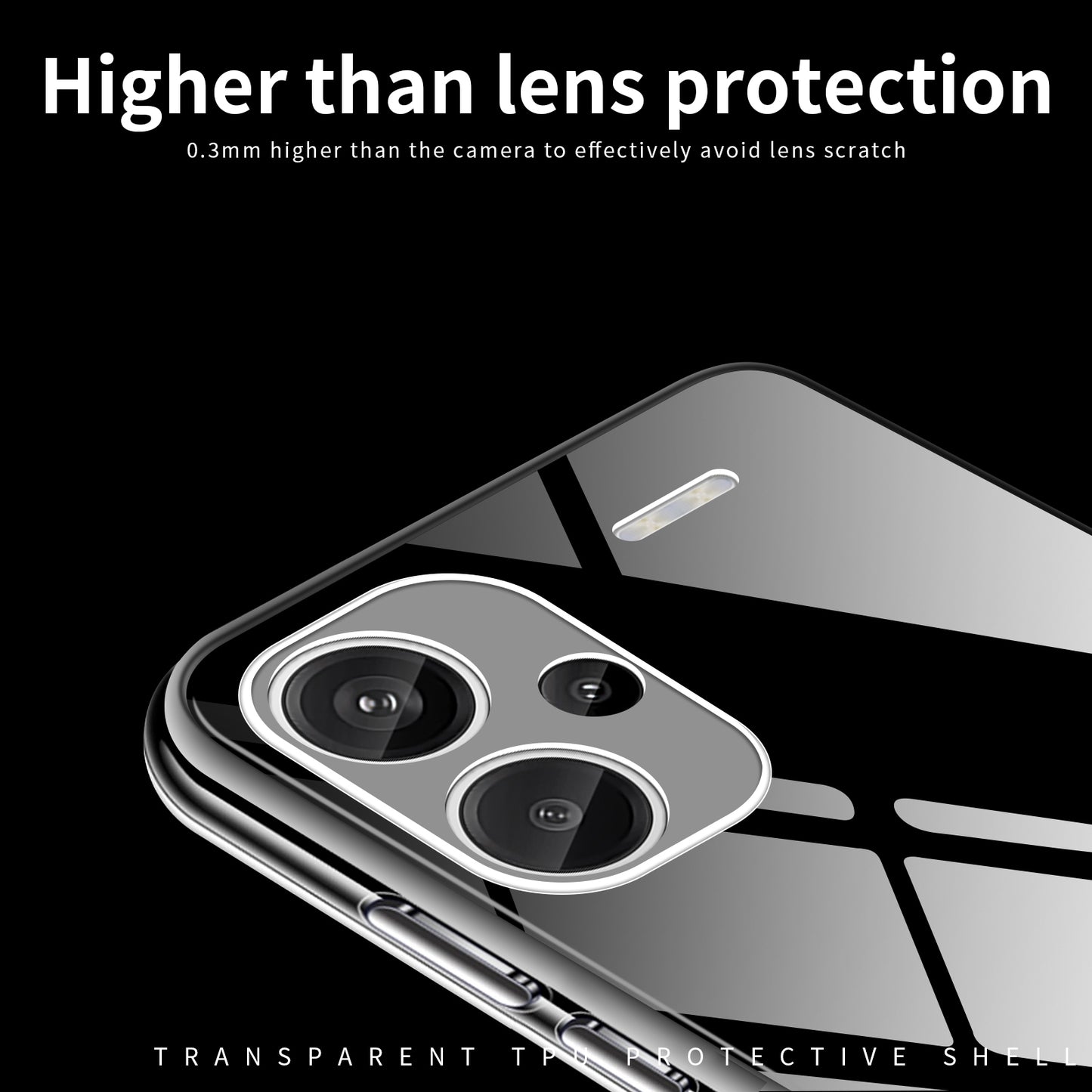 MOFI For Xiaomi Redmi Note 13 Pro+ Case HD Clear Phone Shell Slim-Fit TPU Cover