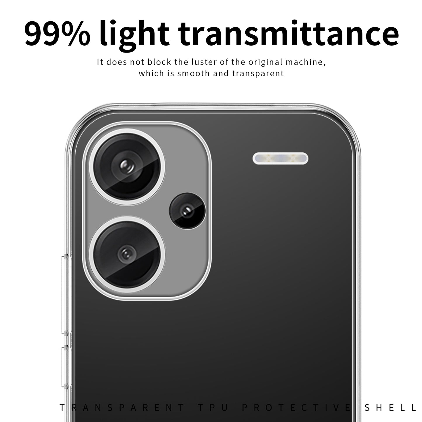 MOFI For Xiaomi Redmi Note 13 Pro+ Case HD Clear Phone Shell Slim-Fit TPU Cover