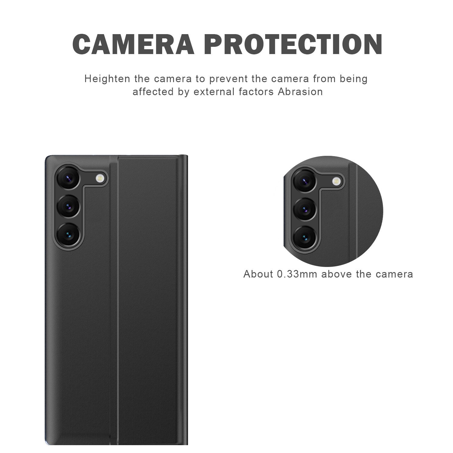 For Samsung Galaxy S24+ Case View Window Anti-scratch PU Leather Flip Stand Phone Cover - Black