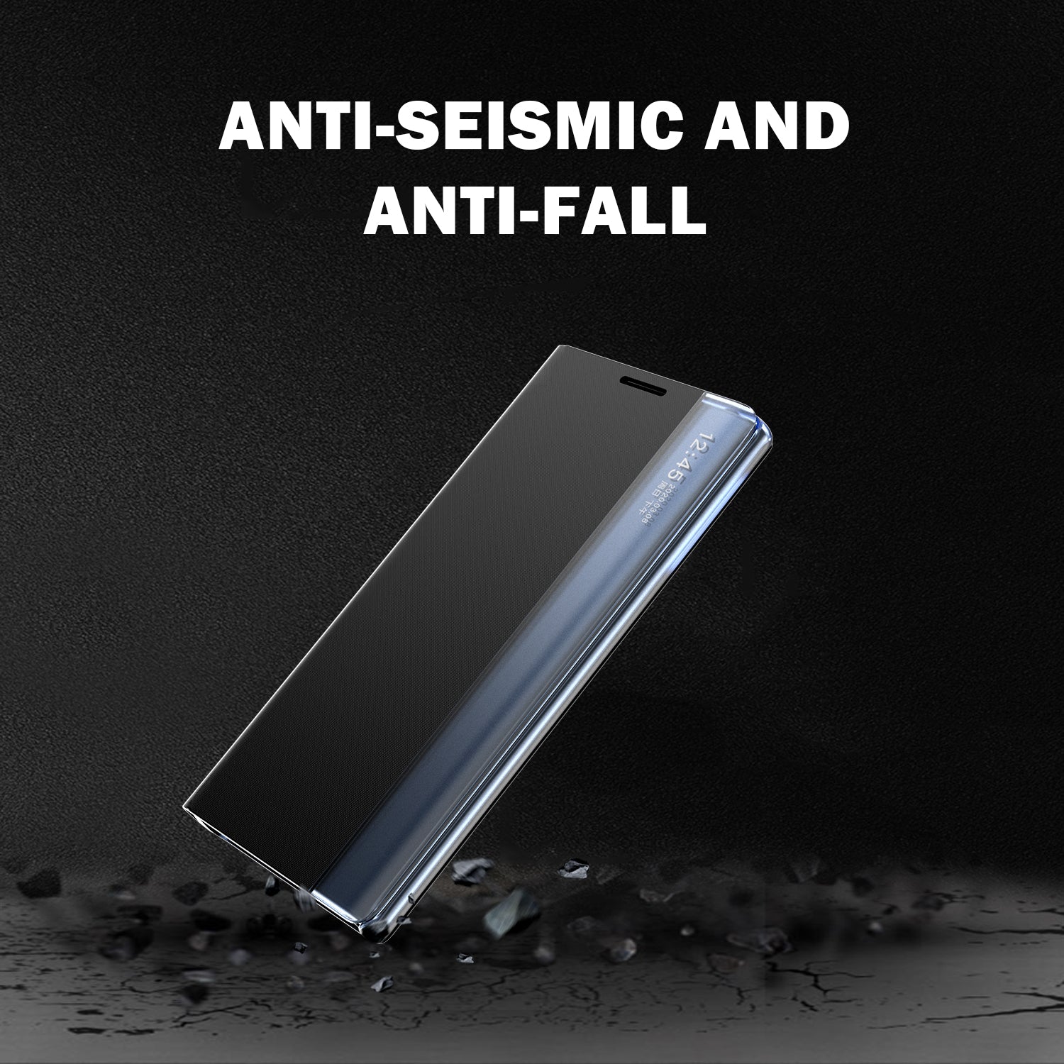 For Samsung Galaxy S24 Case View Window Scratch-resistant PU Leather Flip Stand Phone Protector - Silver