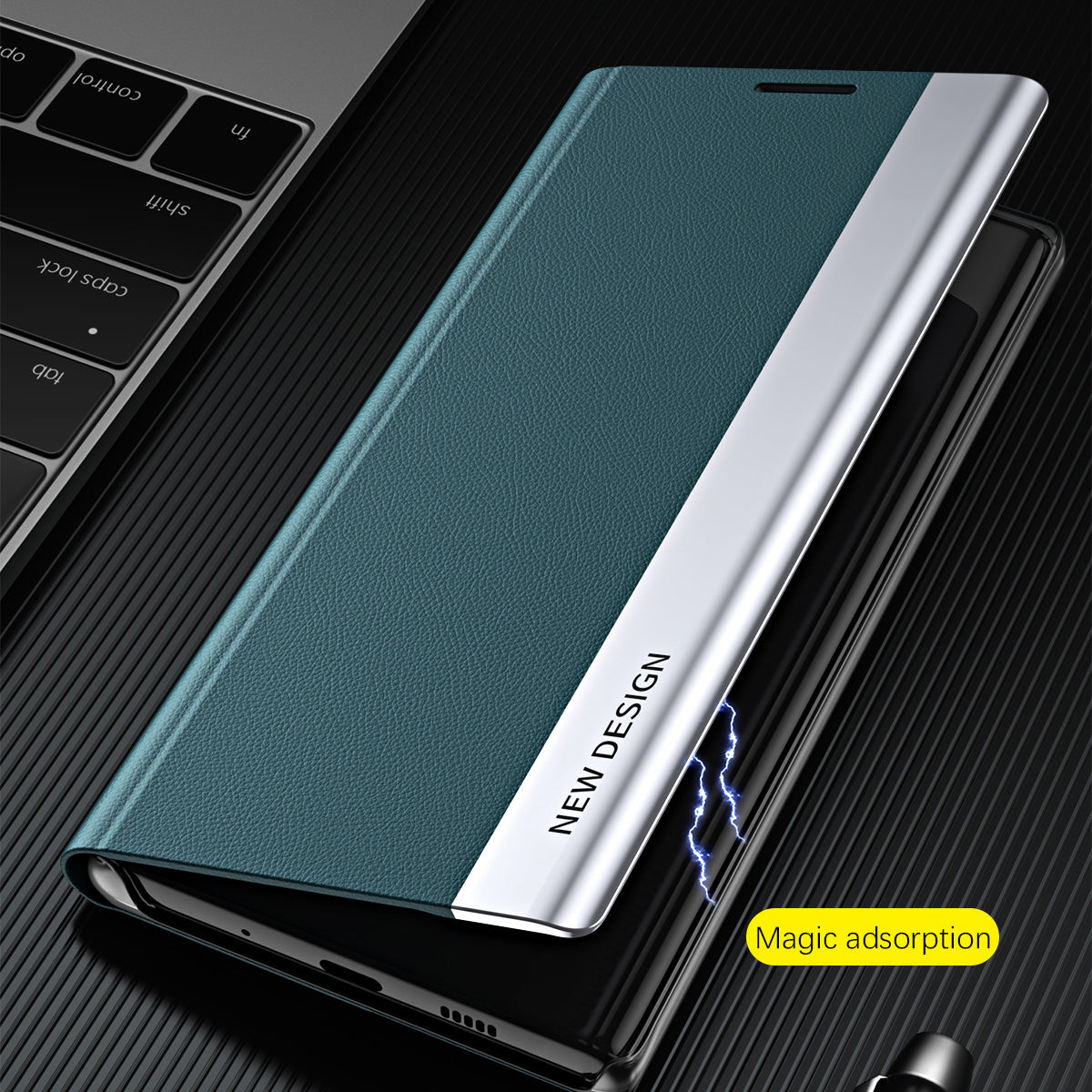 For Samsung Galaxy S24 Case Anti-fall Electroplating Leather Stand Mobile Phone Cover - Baby Blue
