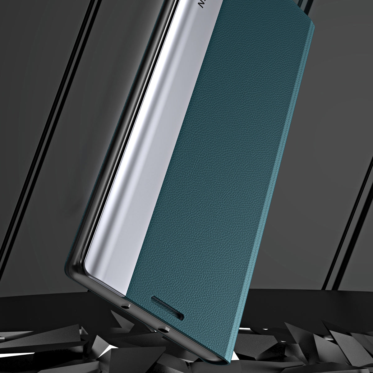 For Samsung Galaxy S24 Case Anti-fall Electroplating Leather Stand Mobile Phone Cover - Baby Blue