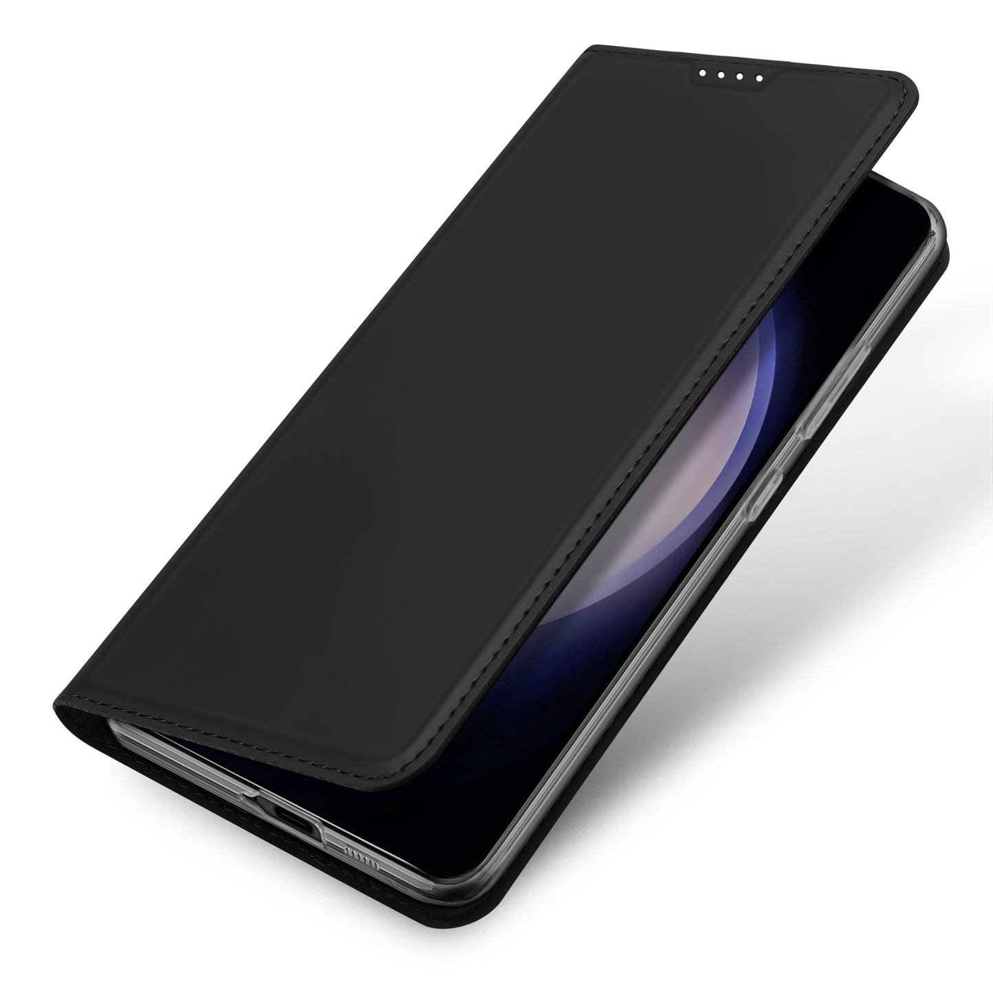 DUX DUCIS Skin Pro Series For Samsung Galaxy S24+ Case Card Holder Leather Cover - Black