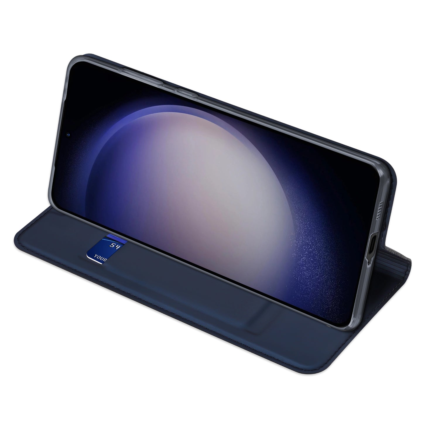 DUX DUCIS Skin Pro Series For Samsung Galaxy S24+ Case Card Holder Leather Cover - Blue