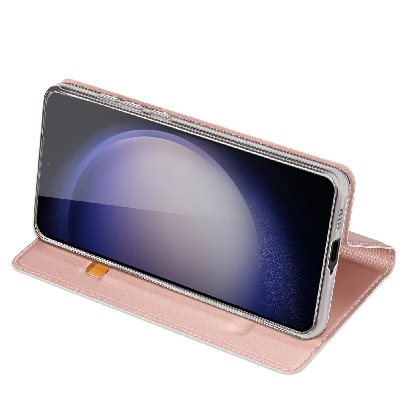 DUX DUCIS Skin Pro Series For Samsung Galaxy S24+ Case Card Holder Leather Cover - Pink
