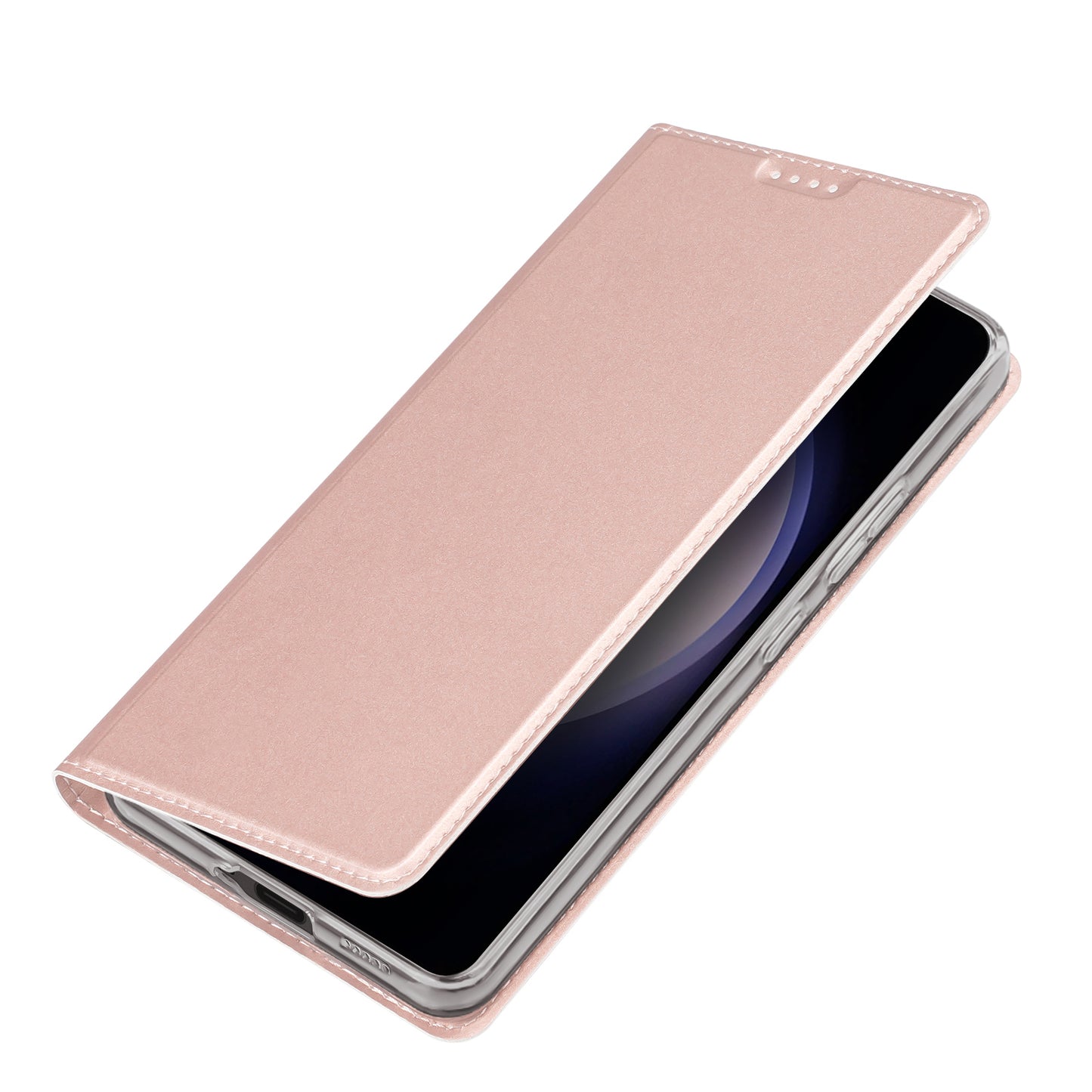DUX DUCIS Skin Pro Series For Samsung Galaxy S24+ Case Card Holder Leather Cover - Pink
