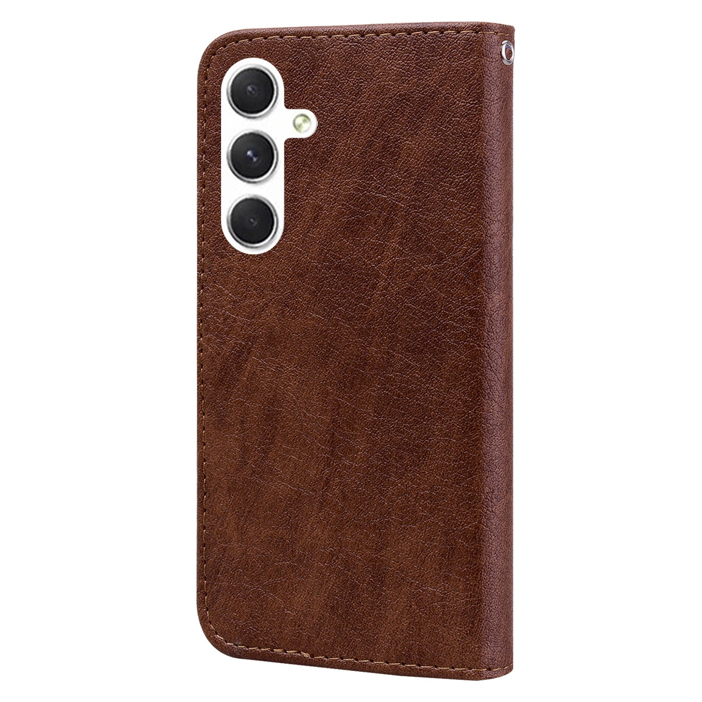 For Samsung Galaxy S24+ Case PU Leather Anti-drop Wallet Cover - Brown