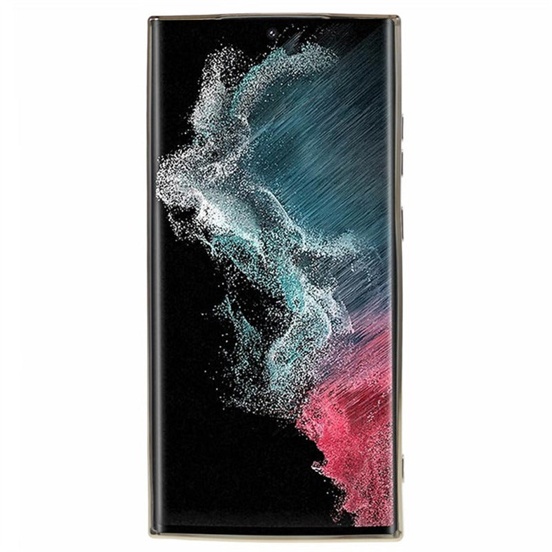 For Samsung Galaxy S24 Ultra Case TPU Glossy 6D Electroplating Phone Back Cover - Black
