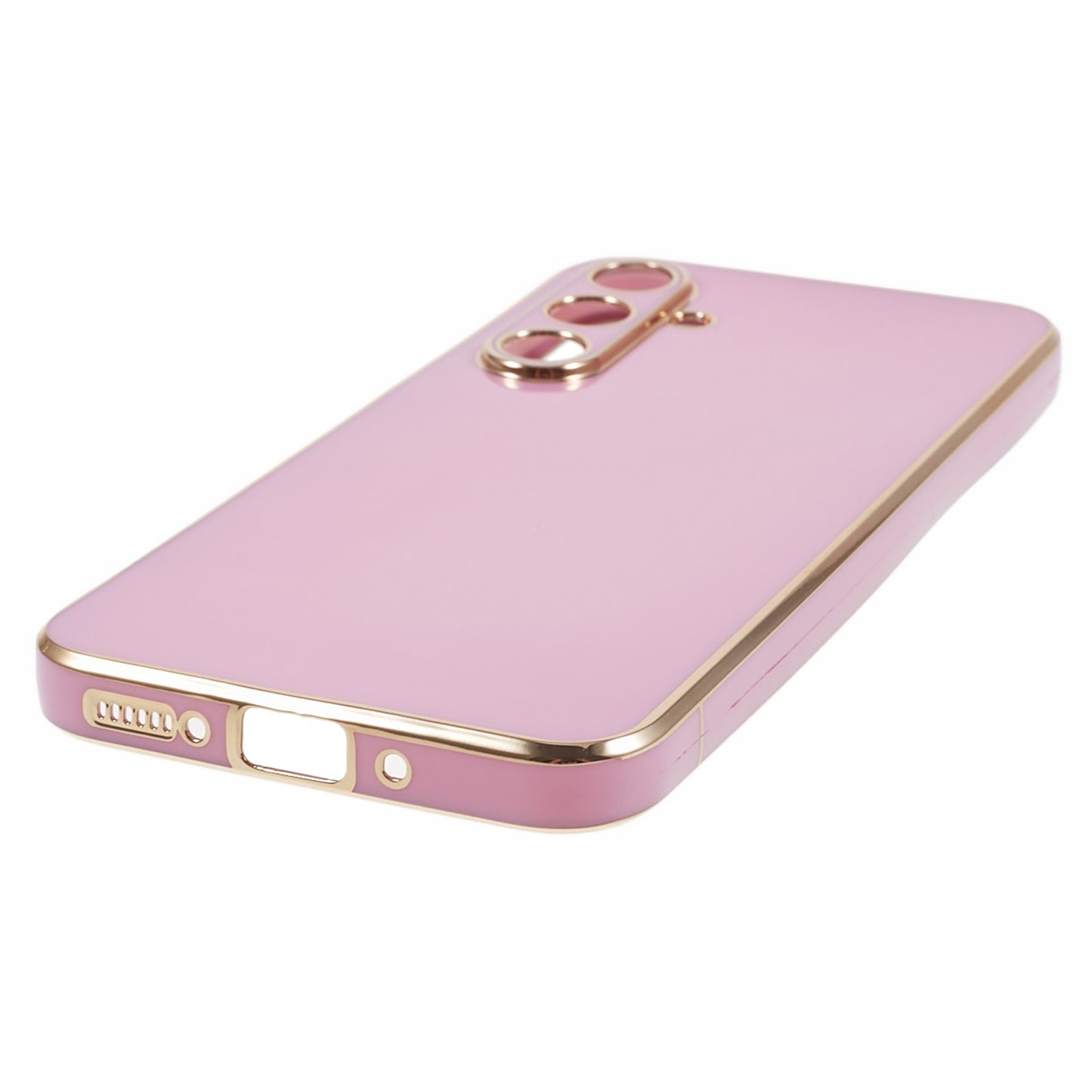 For Samsung Galaxy S24 Case Shockproof 6D Electroplating Glossy Protective Phone Cover - Purple