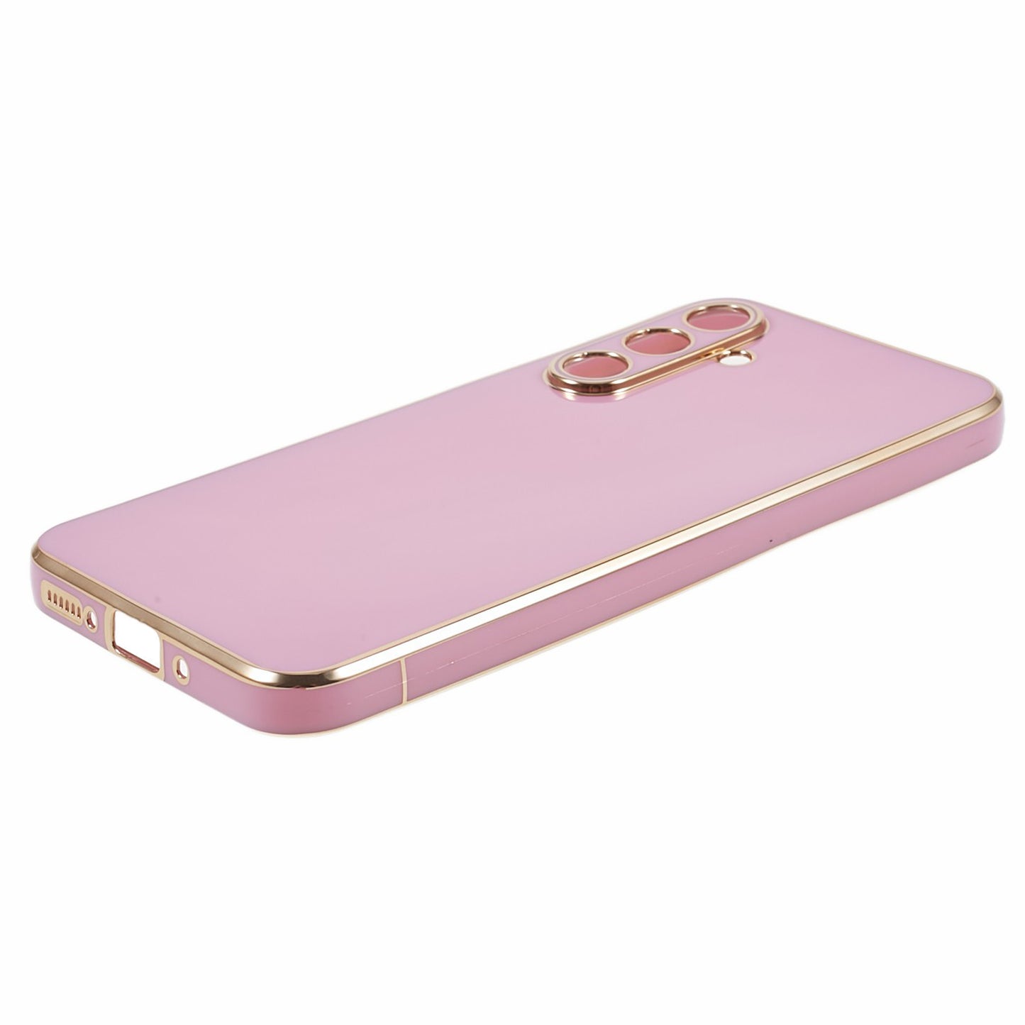 For Samsung Galaxy S24 Case Shockproof 6D Electroplating Glossy Protective Phone Cover - Purple