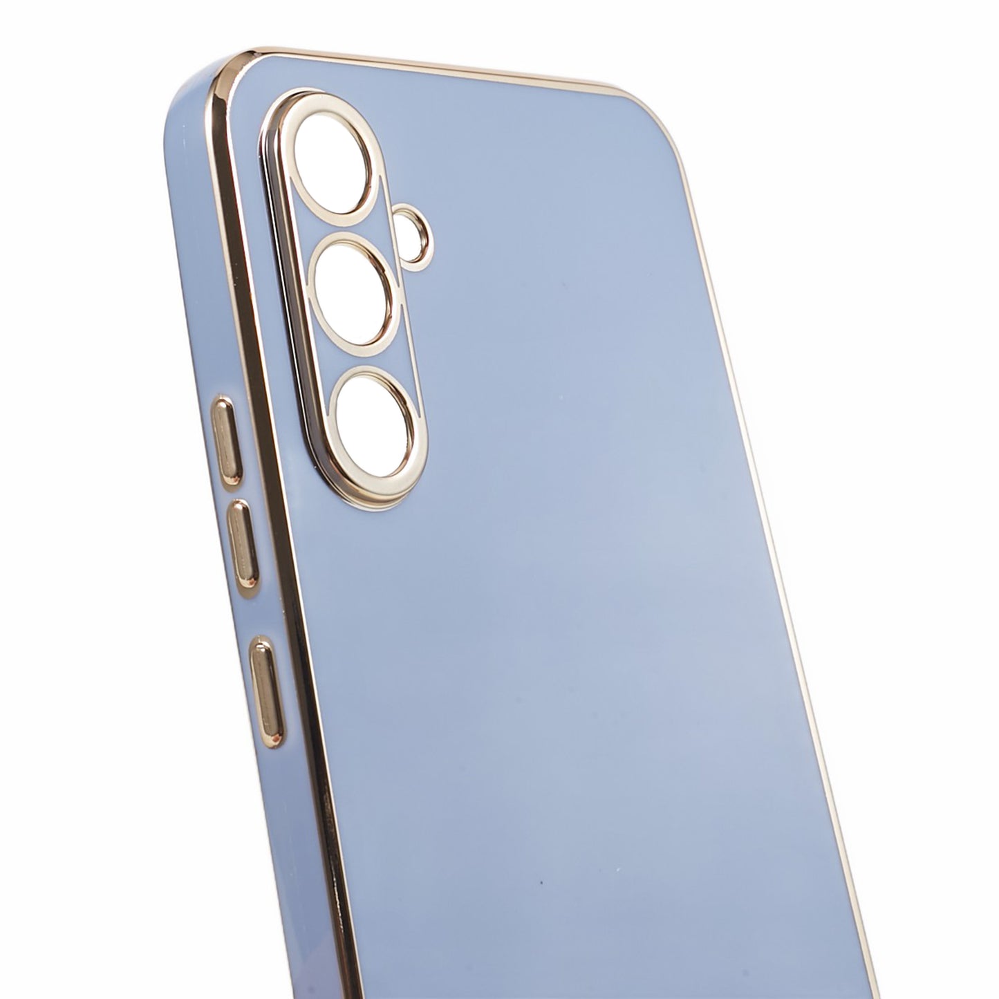 For Samsung Galaxy S24+ Case Electroplating Anti-scratch Soft TPU Phone Back Shell - Blue