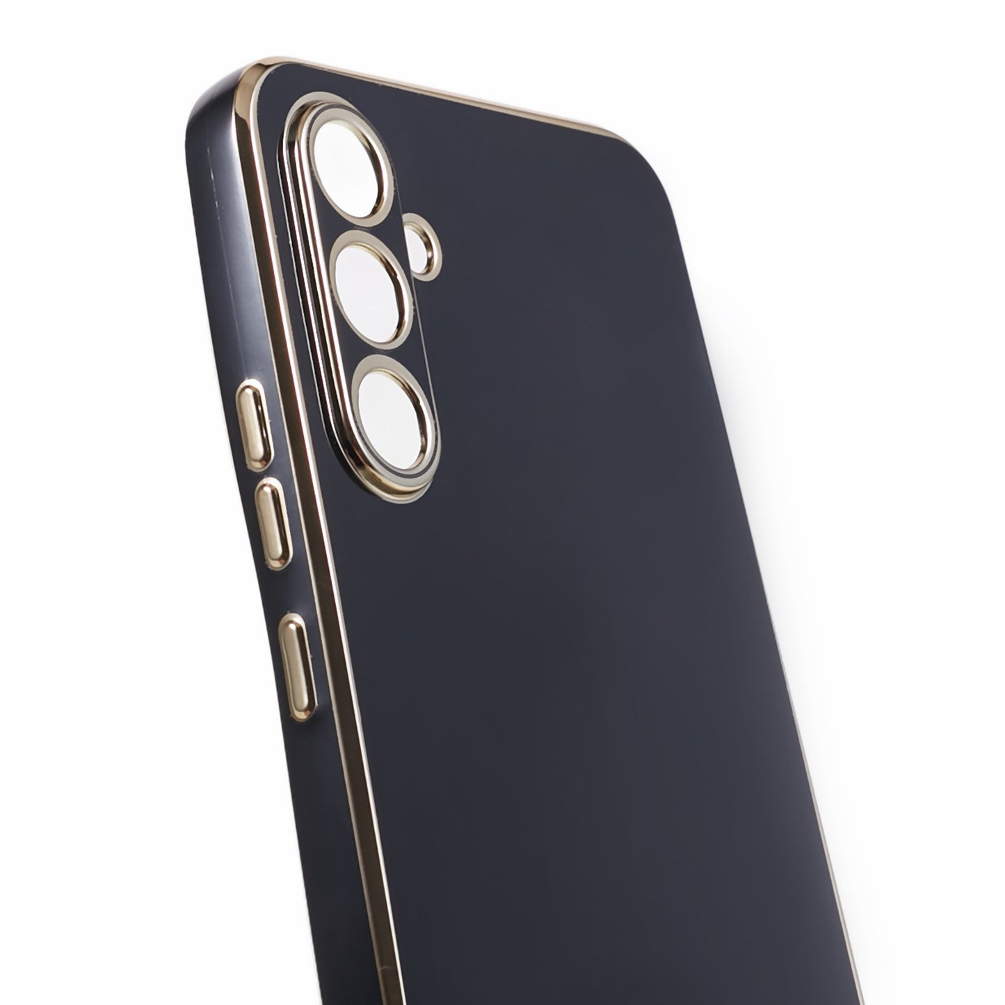 For Samsung Galaxy S24+ Case Electroplating Anti-scratch Soft TPU Phone Back Shell - Black