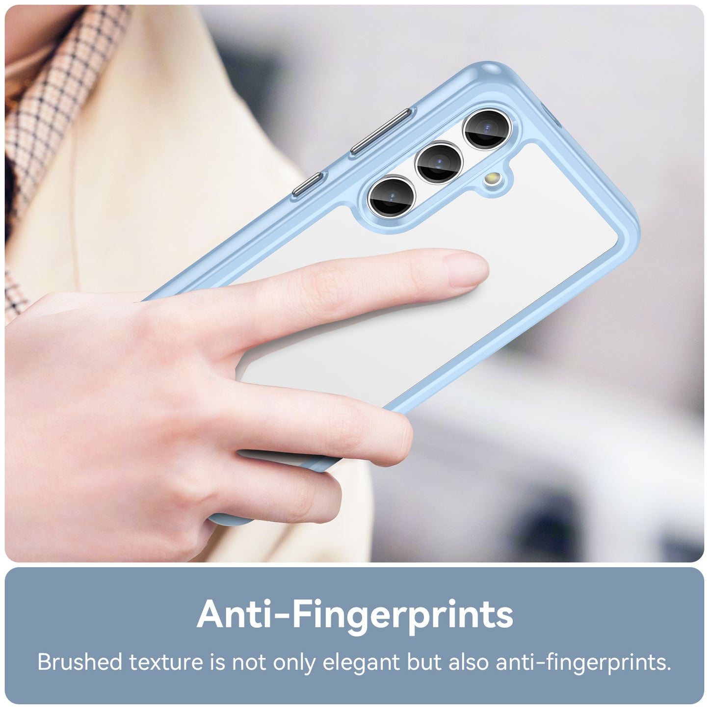For Samsung Galaxy S24 Case TPU + Acrylic Anti-scratch Phone Back Shell - Blue