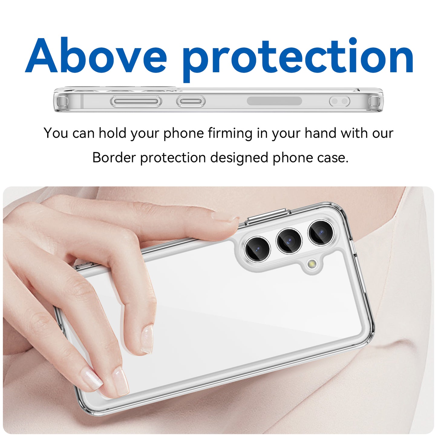 For Samsung Galaxy S24 Case TPU + Acrylic Anti-scratch Phone Back Shell - Transparent