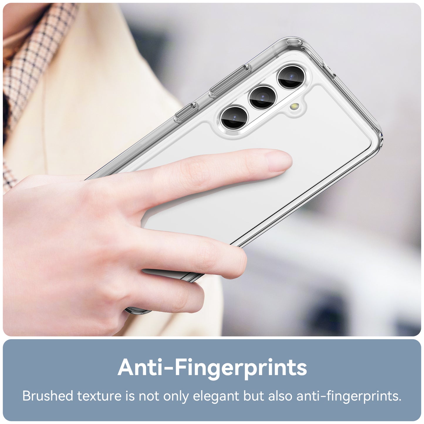 For Samsung Galaxy S24 Case TPU + Acrylic Anti-scratch Phone Back Shell - Transparent