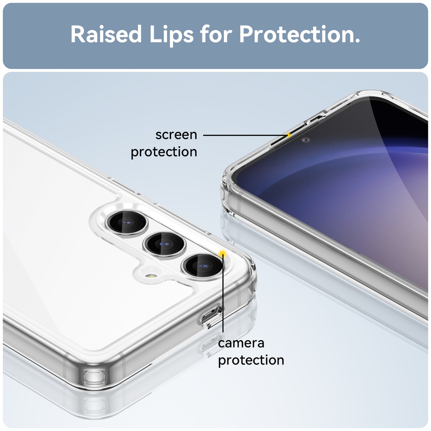 For Samsung Galaxy S24 Case TPU + Acrylic Anti-scratch Phone Back Shell - Transparent