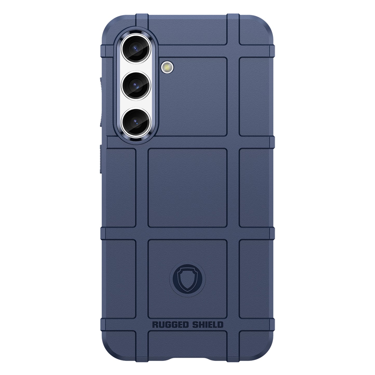 Square Grid Texture Shell for Samsung Galaxy S24 Flexible TPU Phone Case - Blue